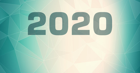 Triangular abstract green, design 2020 presentation election copy-space geometric