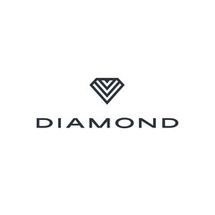 Diamond logo jewel jewelry boutique lux luxury gem gemstone crystal shape carat rich treasure expensive gift fashion sparkle royal wealth facet marriage engagement ring love romance