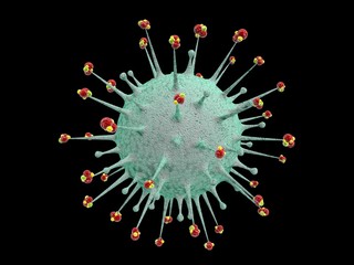 3d rendering corona virus infection