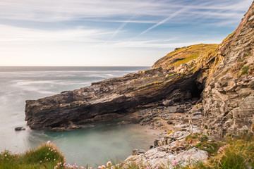 Fototapeta na wymiar Tintagel Barras Nose coastline Cornwall Great Britain United Kingdom UK