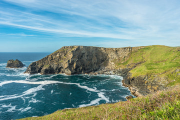 Views from Tintagel towards Bossiney Haven