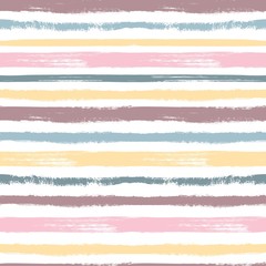 Brush pattern. Pastel stripes, grunge graphic colorful seamless texture. Paintbrushes for child textile swatches. Ink vector background. Illustration pattern brush artistic, seamless pastel