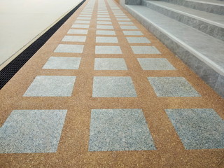 view of walk way or side way in front of building texture background.