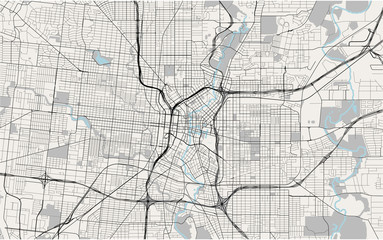 Fototapeta na wymiar map of the city of San Antonio, Texas, USA