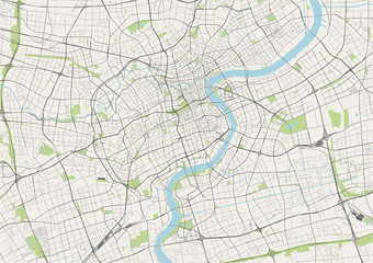 Obraz premium map of the city of Shanghai, China