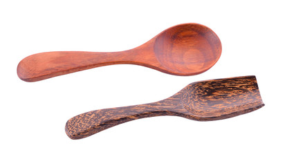 wooden spoon on a white background