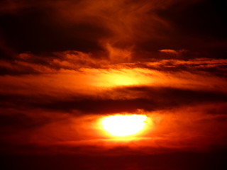 sunset in the sky