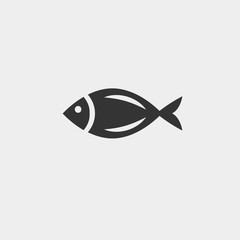 fish icon vector illustration and symbol foir website and graphic design