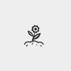 flower icon vector illustration and symbol foir website and graphic design