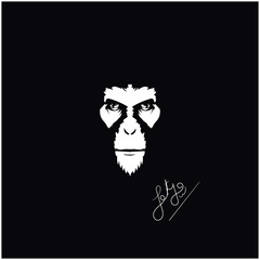 monkey animal vector isolated primate wildlife chimp mammal