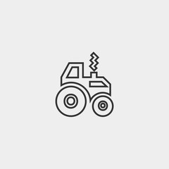 tractor icon vector illustration and symbol foir website and graphic design