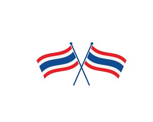 thailand flag icon vector illustration