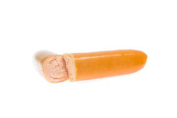 Frankfurter sausage isolated on white background