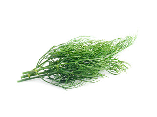 Green dill isolated on white background