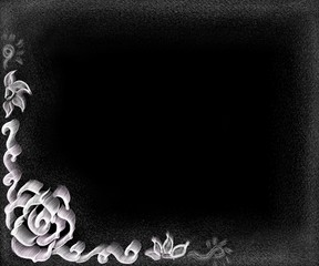 Elegance black background with frame