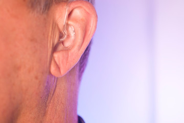 Man with hearing aid