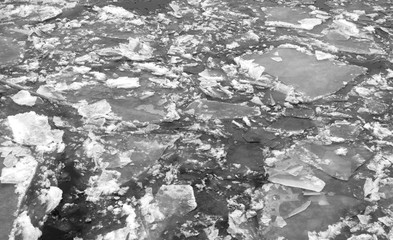 Ice on river.