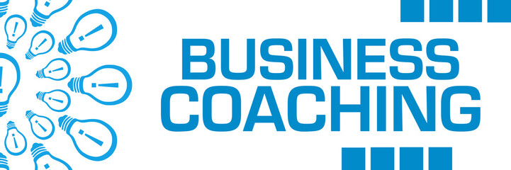 Business Coaching Blue Bulbs Circular Horizontal 