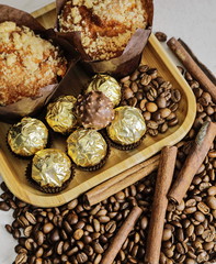 delicious sweets on the table