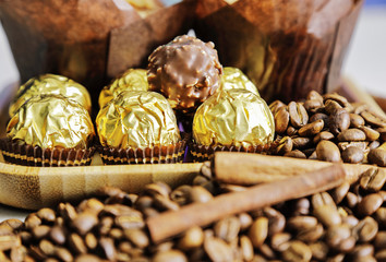 delicious sweets on the table