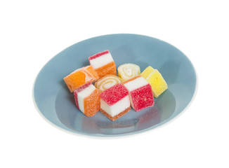 Colorful candy isolated on the white background