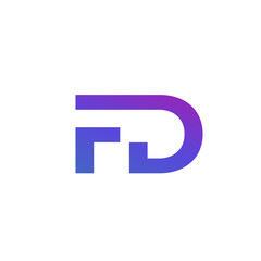 Fototapeta premium FD logo, letters design, vector