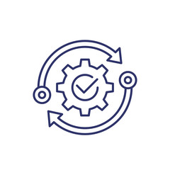 productivity and production capacity, line icon