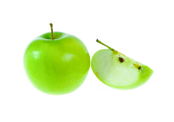 green apple isolated on white