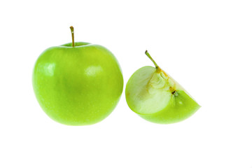 green apple isolated on white