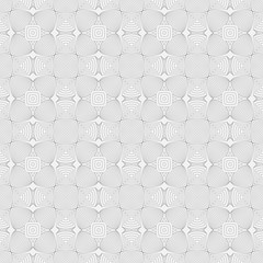 Seamless pattern consisting of simple geometric figures.