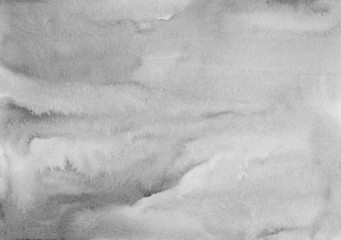 Watercolor light gray background texture. White and grey backdrop. Grey stains on paper overlay.