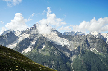 Fototapeta na wymiar Caucasus Mountains. Region Dombay