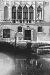Venice in Black and White. Art reflections in the days of the carnival. Italy