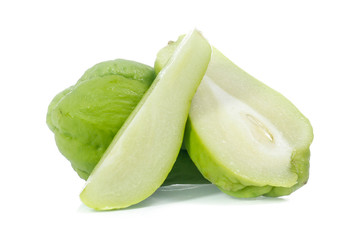 chayote isolated on white