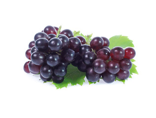 red grapes  isolated on white