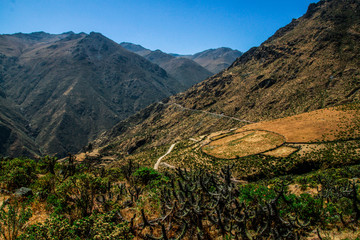 Obraz premium Marcahuasi, Peru - Mai 2012: view of marcahuasi canyon