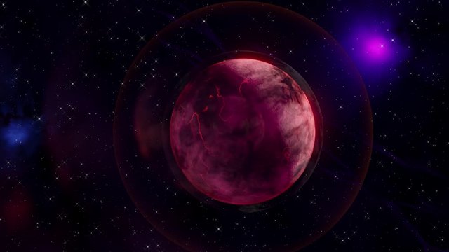 3D model of a planet in space
