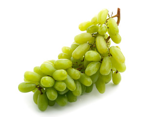 Green grape isolated on white background