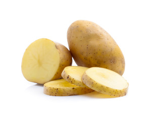 potatoes isolated on white background