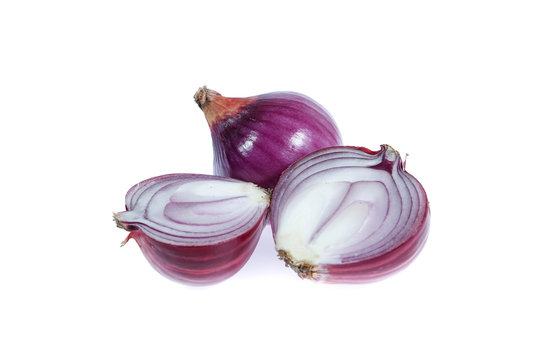 red onion isolated on white