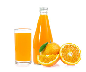 orange juice isolated on white background