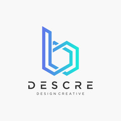 Abstract Letter B BB logo design With overlapping lines symbol. Modern logo with Building For Construction Company. Vector design template elements for your application or corporate identity.- vector