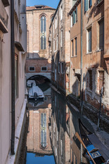 Fototapeta na wymiar Art and reflections. Venice. Italy