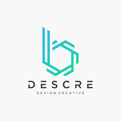 Abstract Letter B BB logo design With overlapping lines symbol. Modern logo with Building For Construction Company. Vector design template elements for your application or corporate identity.- vector