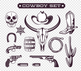 Cowboy Icon Set