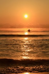 南伊豆　毛嵐が発生した弓ヶ浜の朝日
