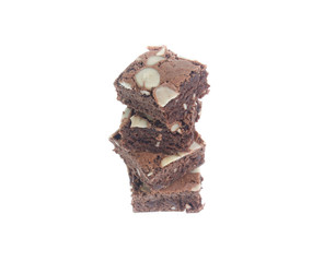 Brownie isolated on white