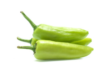 green pepper isolated on a white background