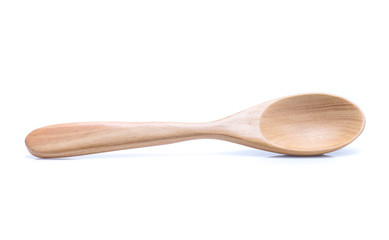 spoon wood isolated on white background