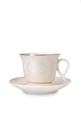 Coffee Cup with saucer on a white background